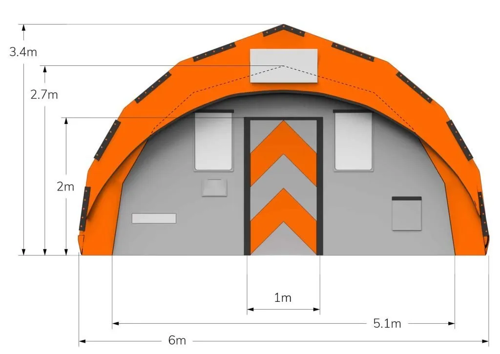 Inflatable field shelter 6x3.4m - Cantherm Distributors